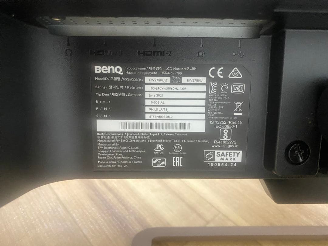 benq 27インチ 4k モニター ew2780u