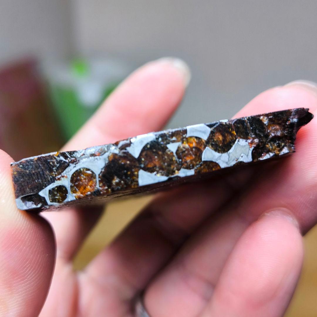 セリコ隕石 93g 外皮付き パラサイト 石鉄隕石