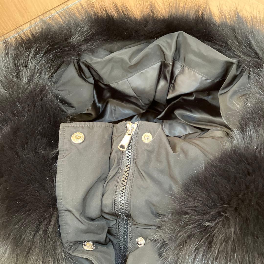 リアルファー ベルト付き ロングダウンコート