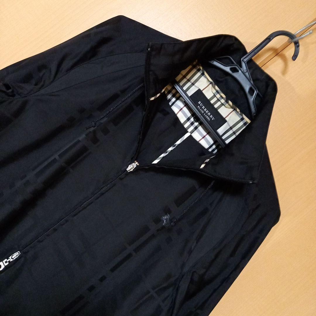 バーバリー　ブラックレーベル　ダブルジップ　シャドーチェック　ブルゾン　サイズL