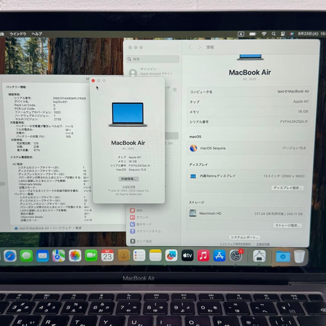 MacBook Air 2020年 M1 16GB SSD ノートパソコンPC