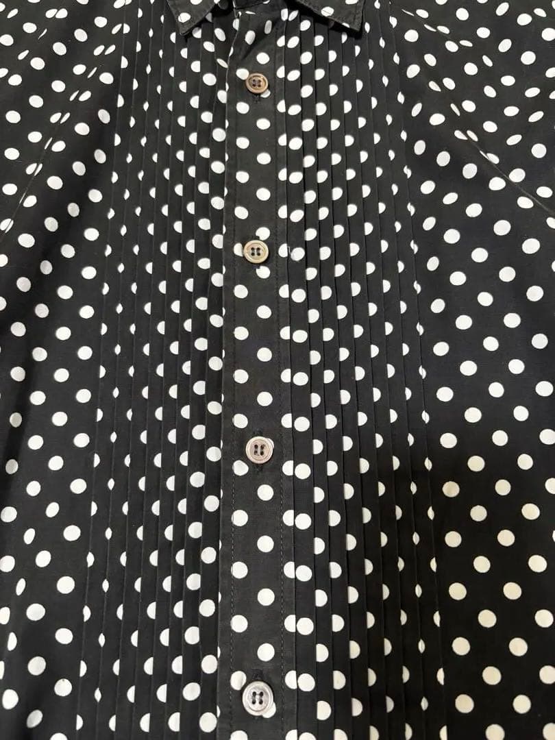 コムデギャルソン　ドット柄長袖シャツ