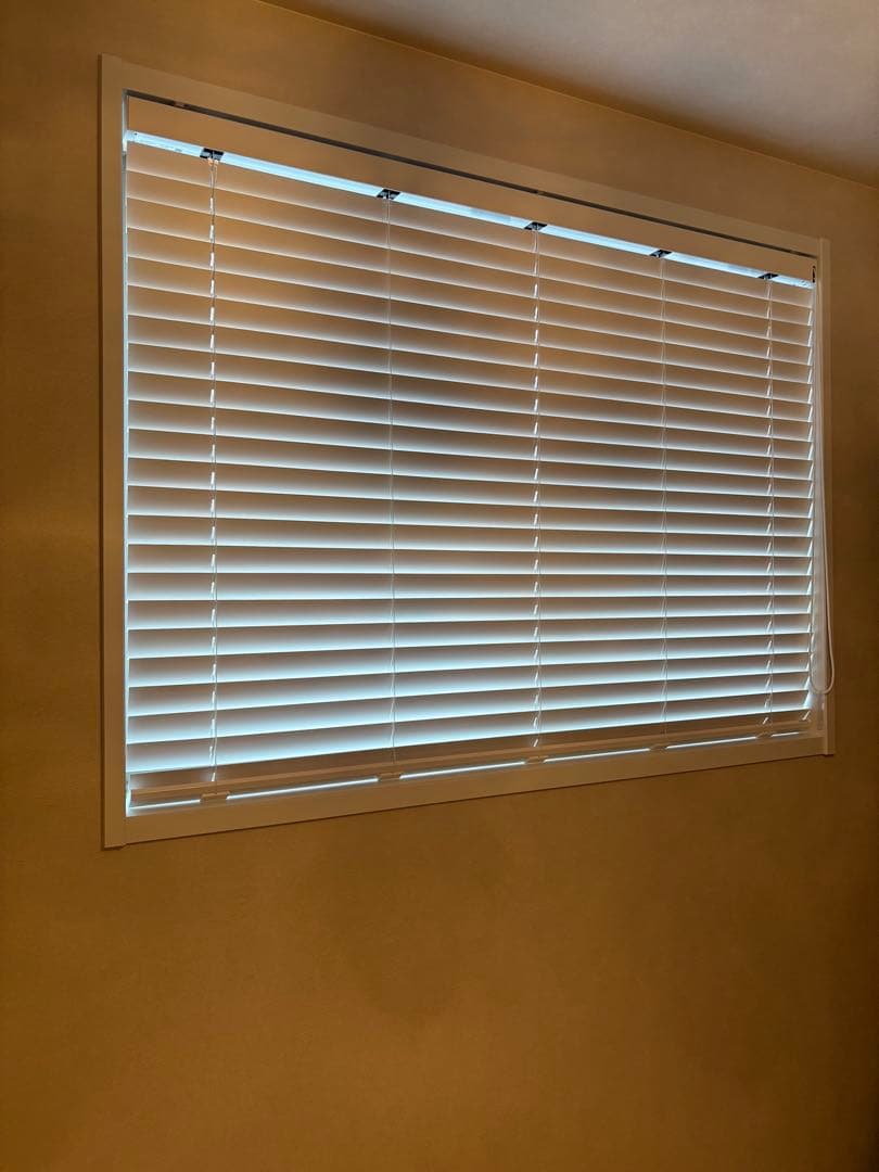 [美品]ニチベイ バンブーブラインド スノーホワイト ループコード左