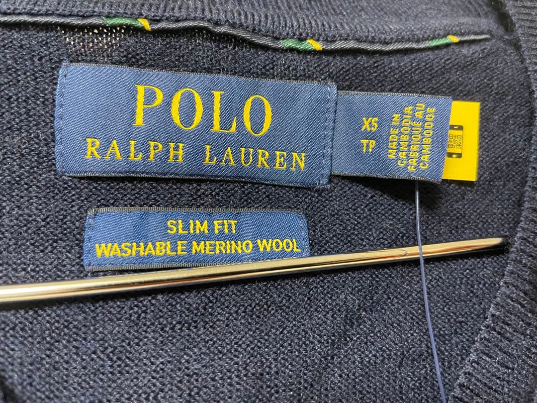 新品未使用　ポロラルフローレン メリノウールニット　スリムフィット