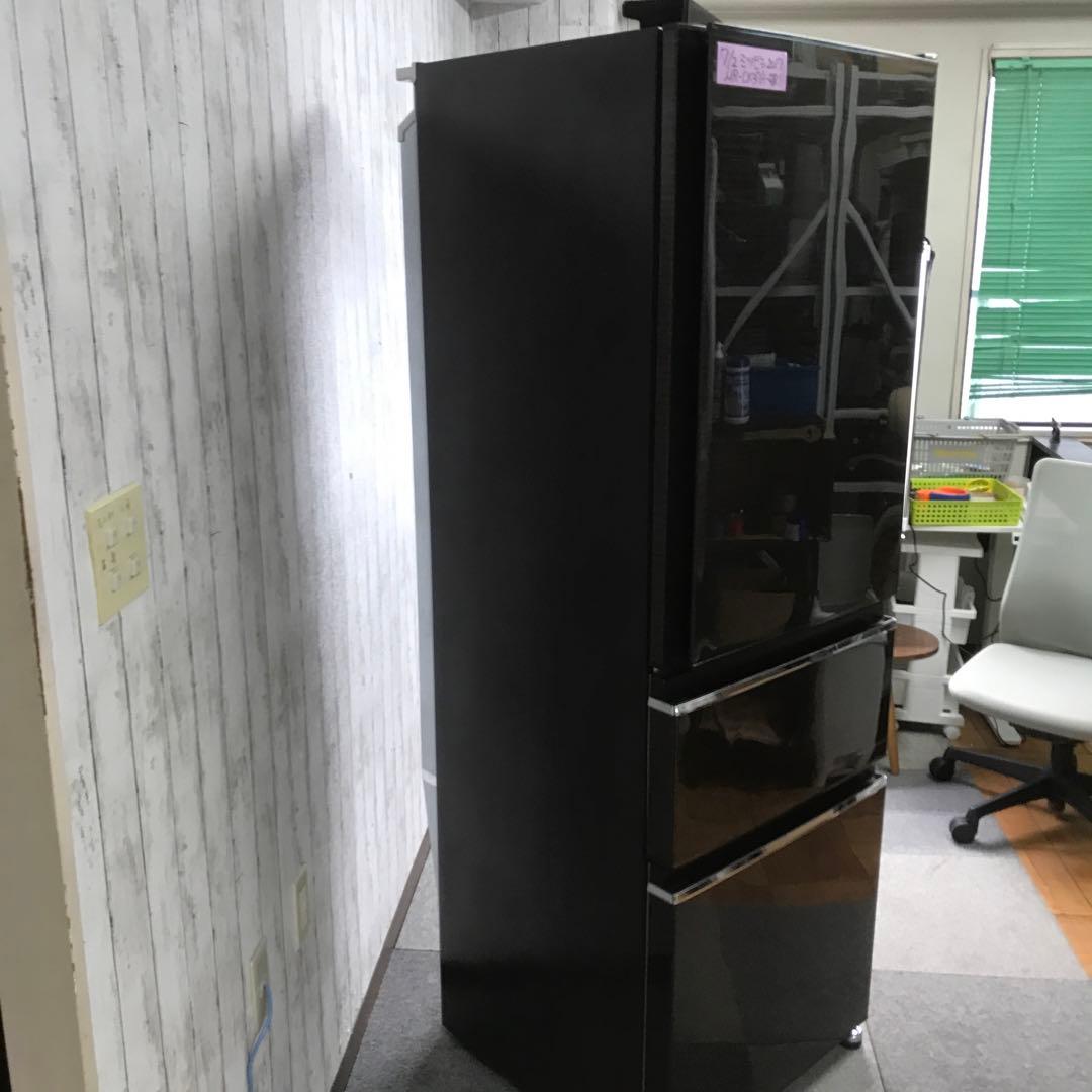 【美品】ミツビシ　ノンフロン冷凍冷蔵庫　MR-CX37A-BR1　2017年　K