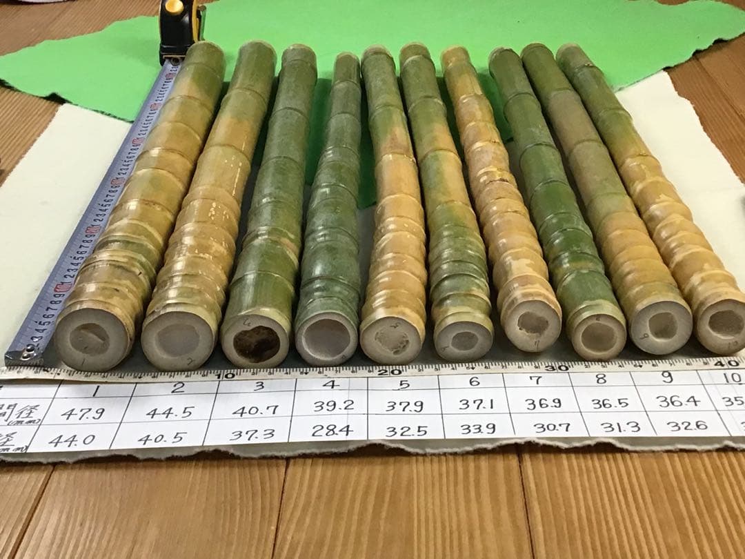 rokusan 竹笛用素材　布袋竹10本セット