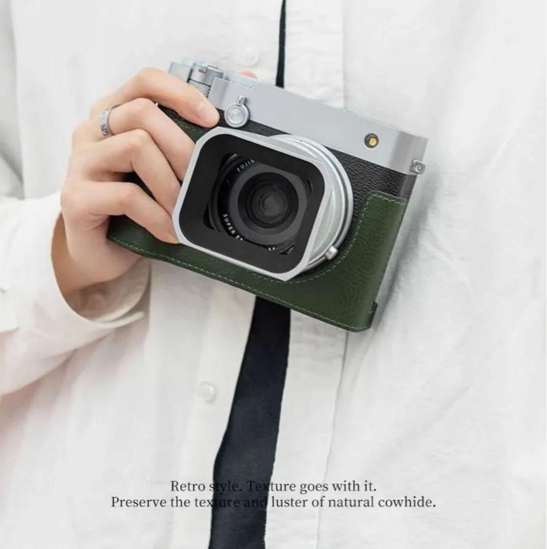 Fujifilm GFX100RF 茶色牛革ハンドル