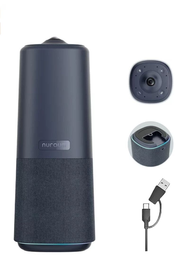 Nuroum C50 ウェブカメラ web会議用 360°カメラ マイク