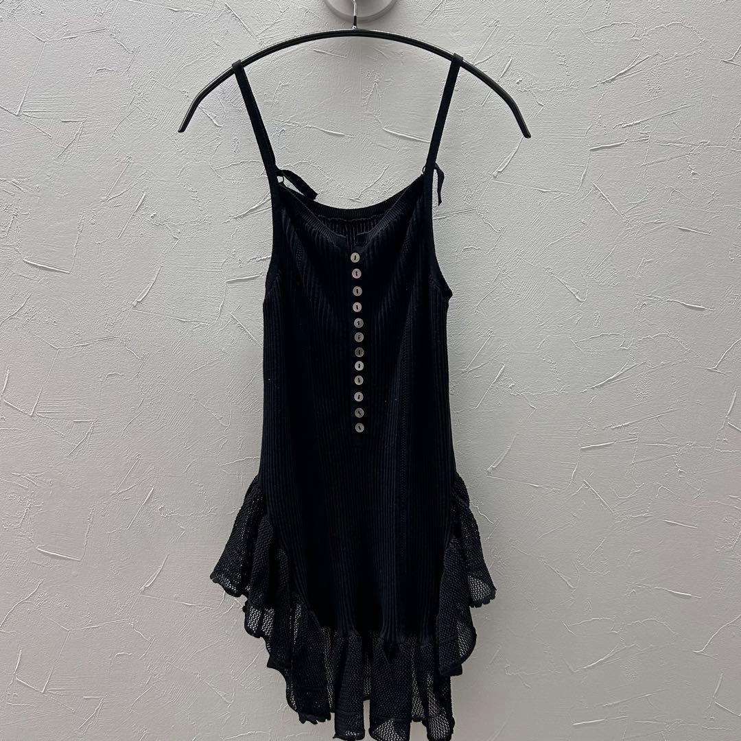 【美品】 TGOR/トゴール フリル キャミソール ブラック