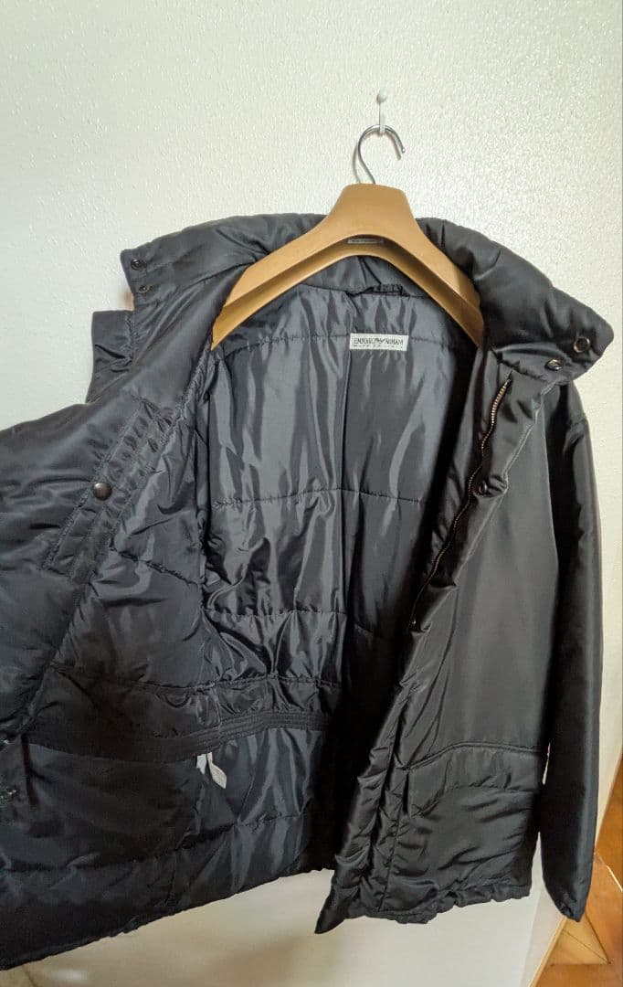 ​【最高級】エンポリオアルマーニ ナイロンハーフコート イタリア製 黒 90s