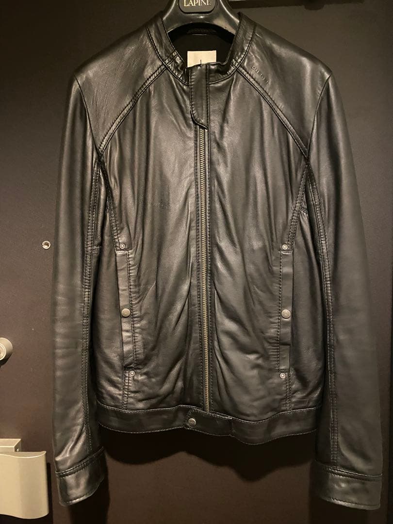 DIESEL ラムレザージャケット シングル ライダース