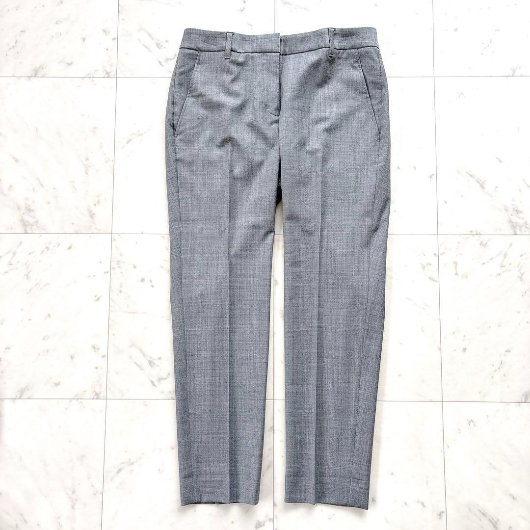 美品　プラステ　パンツスーツ　ノーカラー　グレー　セットアップ　フォーマル