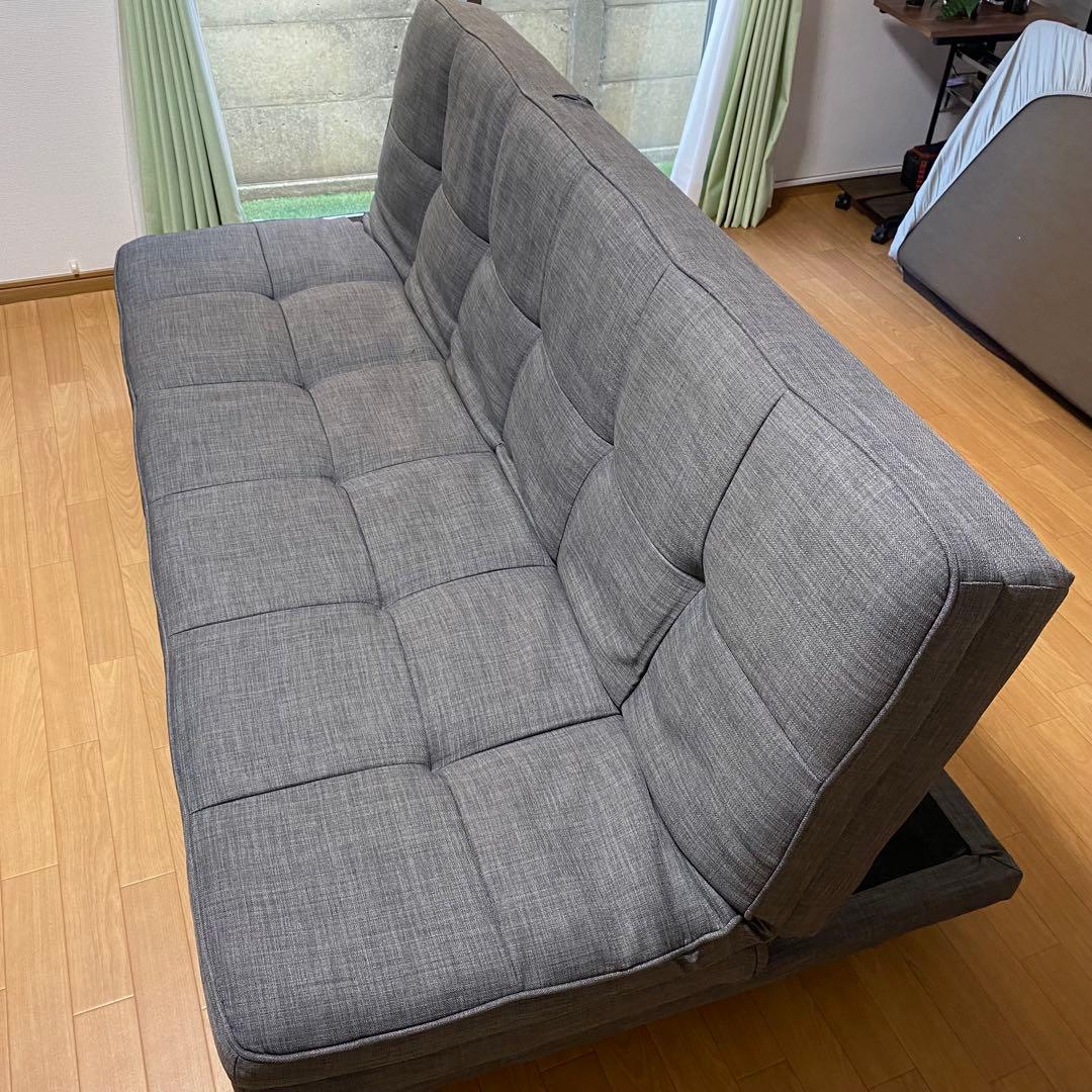 ソファ 3人掛け グレーオシャレ ソファーベッド