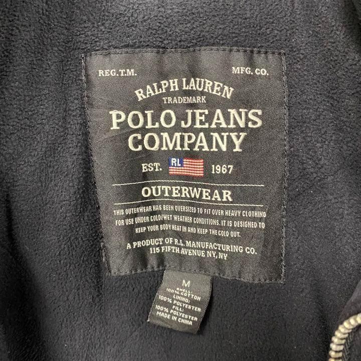 レアUS古着○ラルフローレン ポロジーンズ 中綿モッズコート メンズL