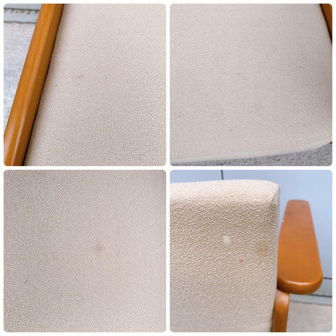 【2脚送料込】hikari 光製作所 木製アームチェア 高座椅子 レトロ家具①