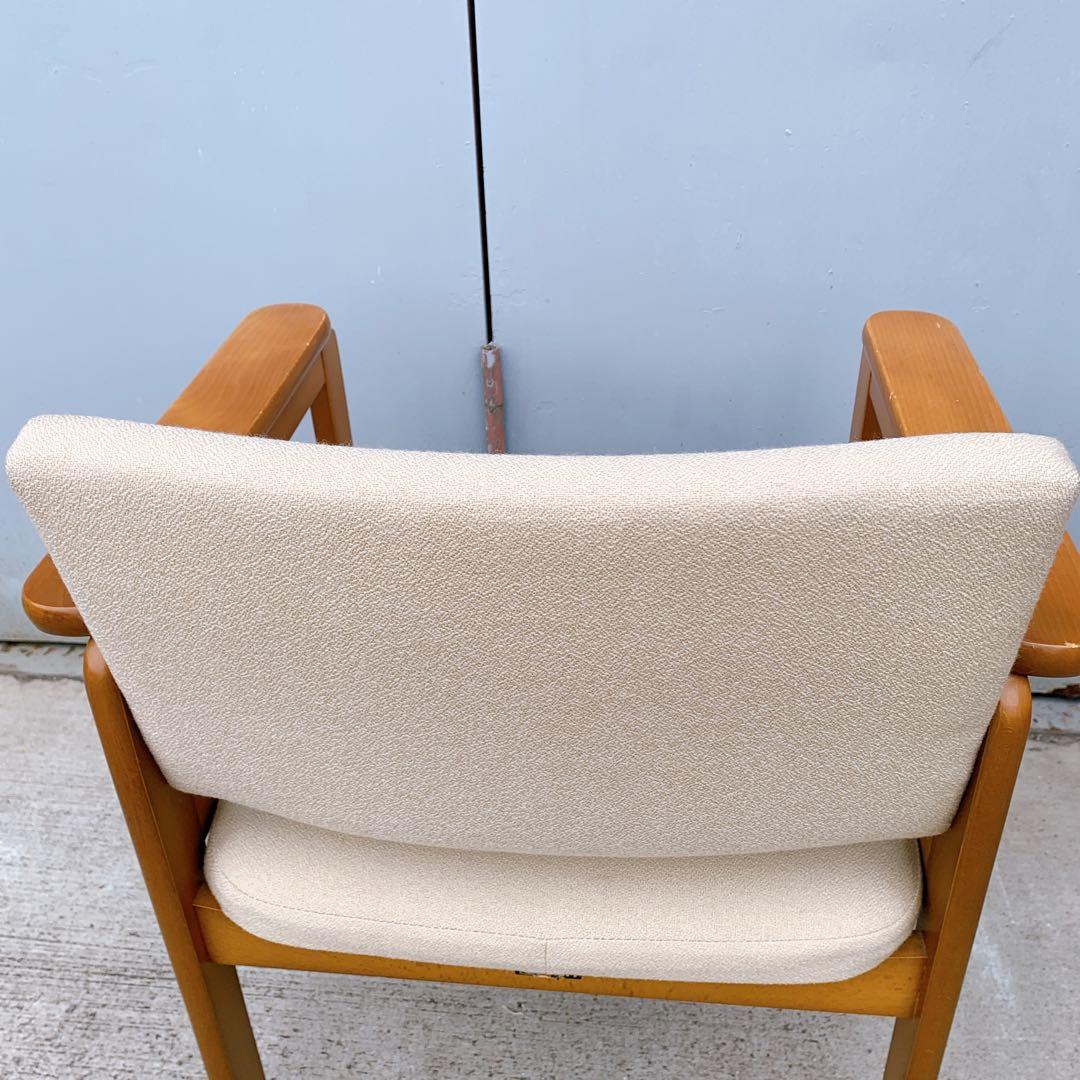 【2脚送料込】hikari 光製作所 木製アームチェア 高座椅子 レトロ家具①