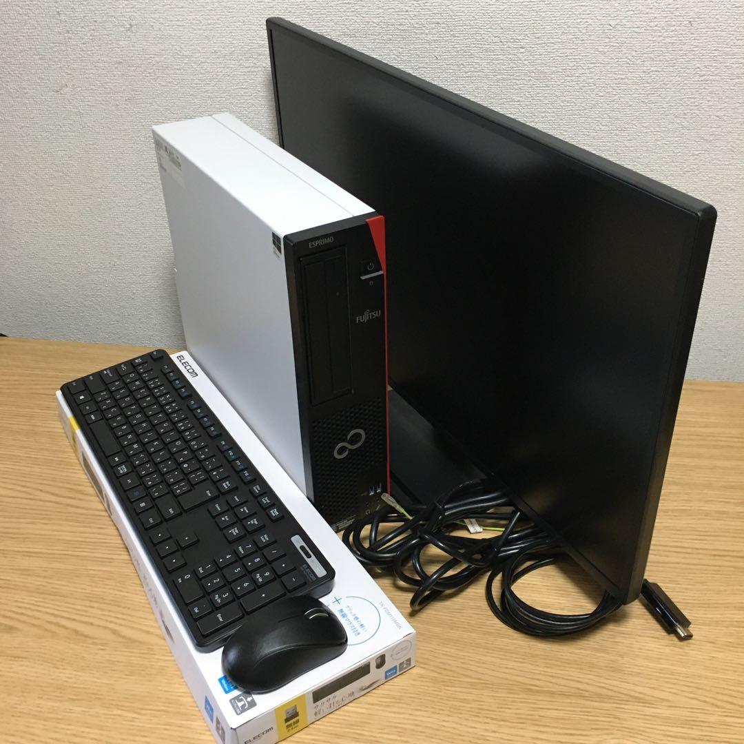 富士通 ESPRIMO Win11 27'モニター デスクトップ SSD 取説