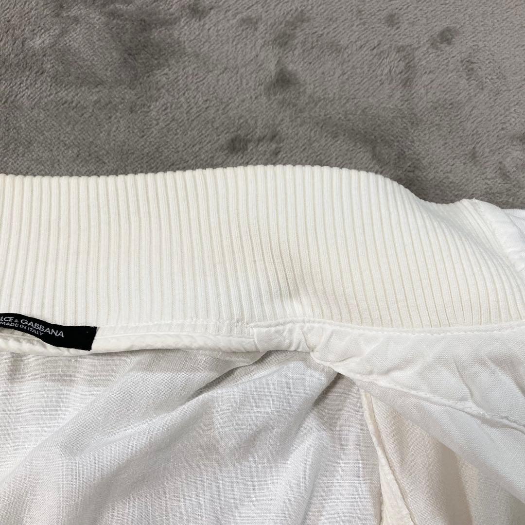 ドルチェ&ガッパーナ リネン100% ブルゾン ジャケット ホワイト 48(L)