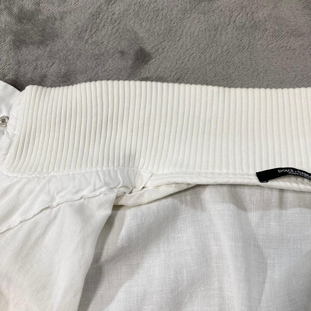 ドルチェ&ガッパーナ リネン100% ブルゾン ジャケット ホワイト 48(L)