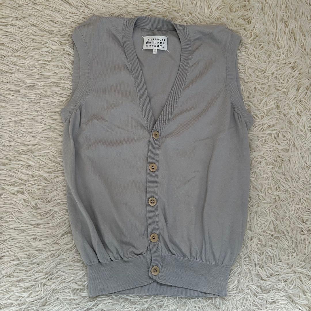 【美品】メゾンマルジェラ 10 M ニットベスト グレー