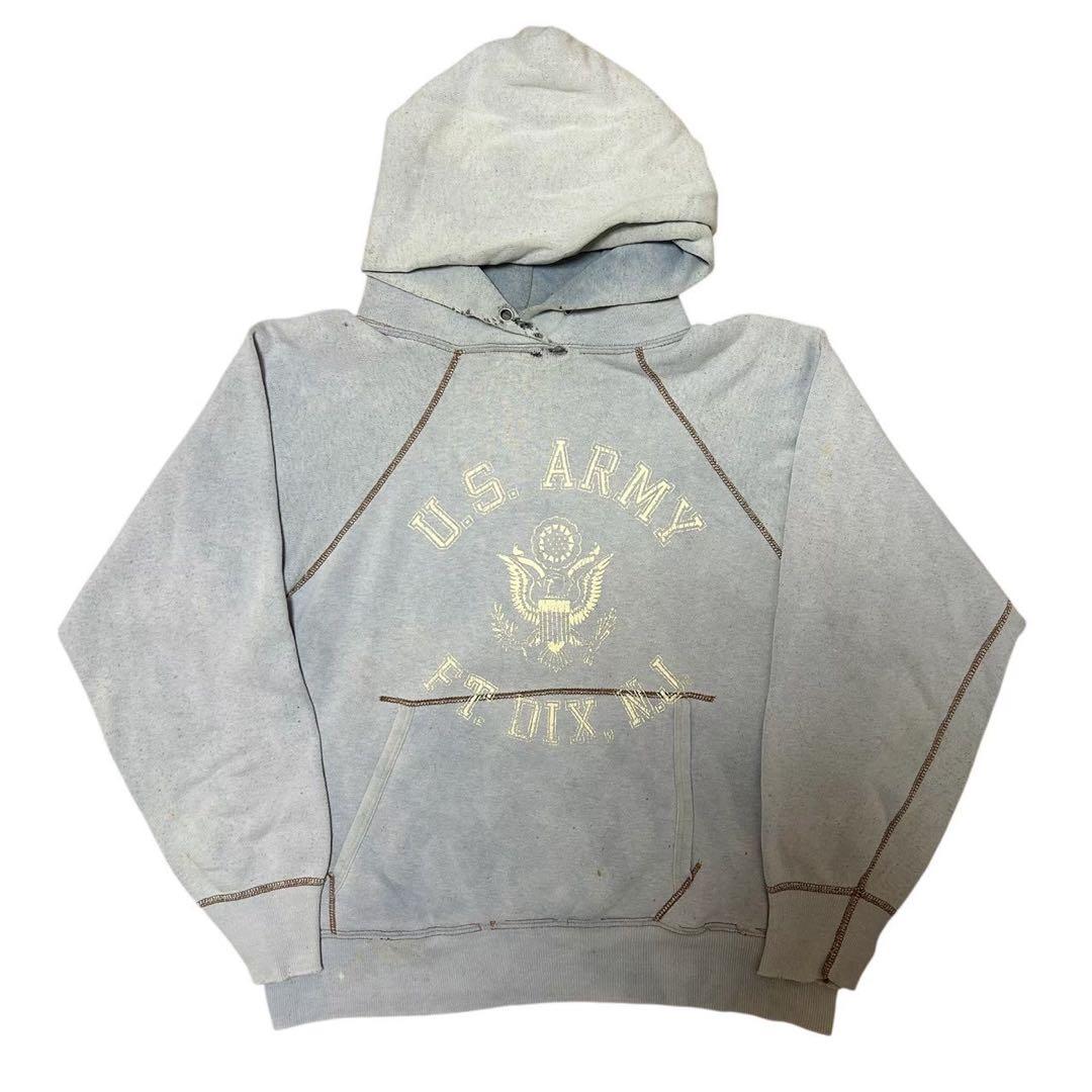 U.S. ARMY フェード パーカー 50s~60s フロッキー 4本針 us