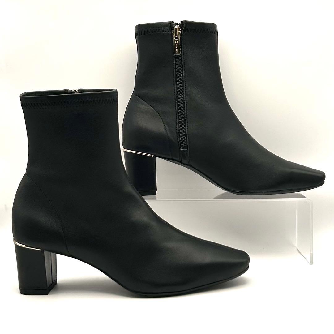 未使用✨ HIMIKO 【24㎝】 シープレザーストレッチブーツ サイドジップ