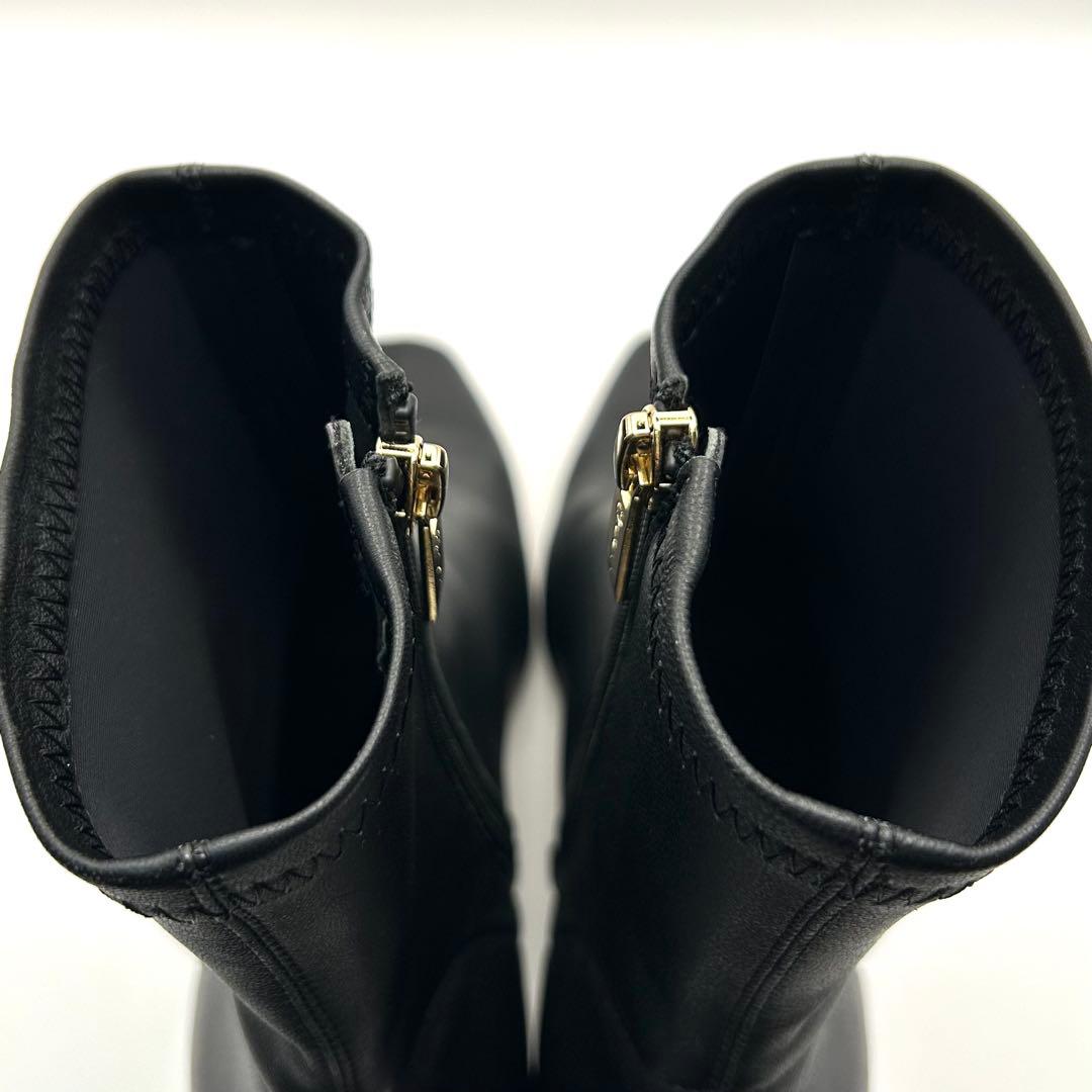 未使用✨ HIMIKO 【24㎝】 シープレザーストレッチブーツ サイドジップ