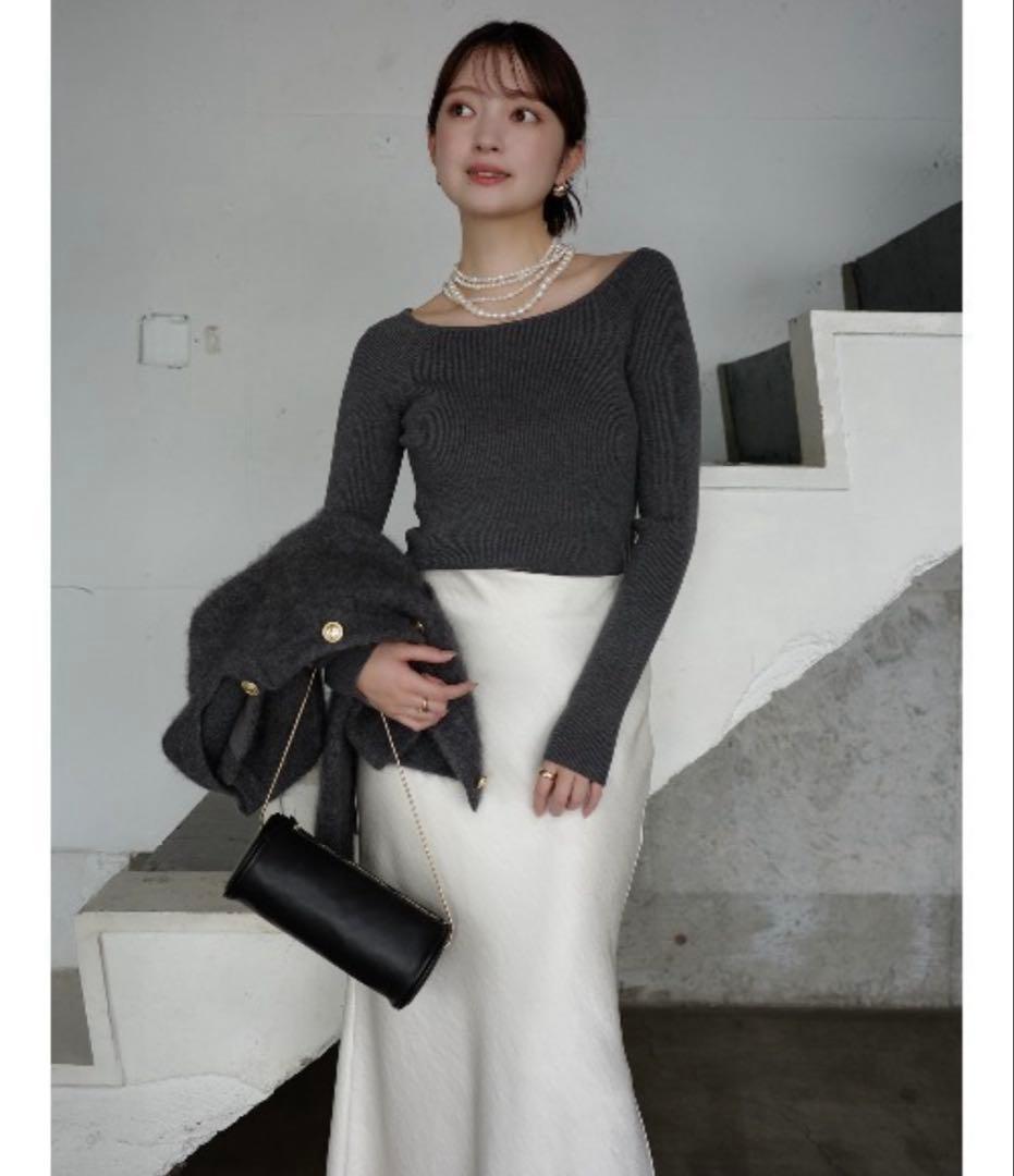 ananas シルクカシミアブレンドボートネックニット　美品