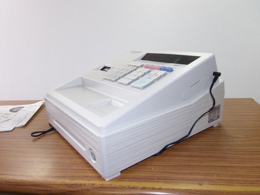 美品37設定無料横型領収証シャープ８部門インボイスレジスターXE-A147