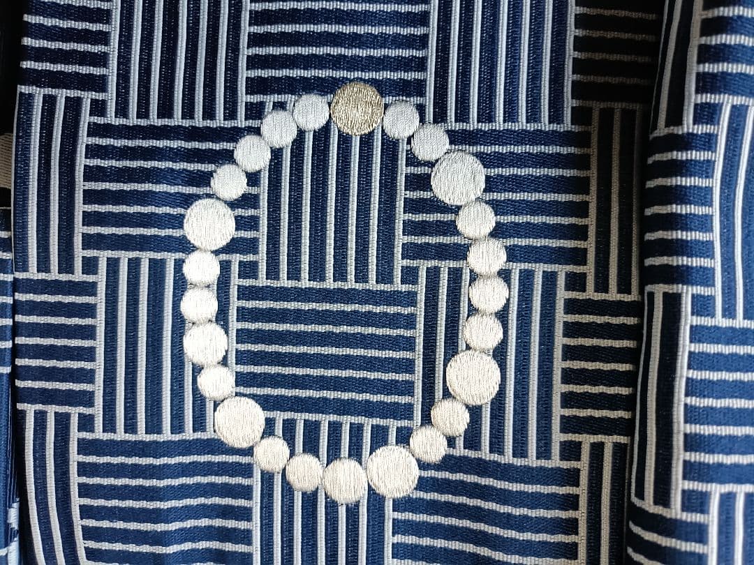 ドゥーブルメゾン 半幅帯 ネイビー