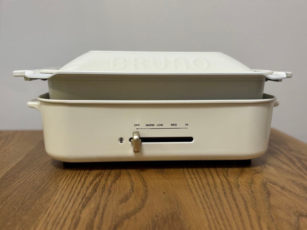 BRUNO ブルーノ コンパクトホットプレート ホワイト たこ焼きプレート付き