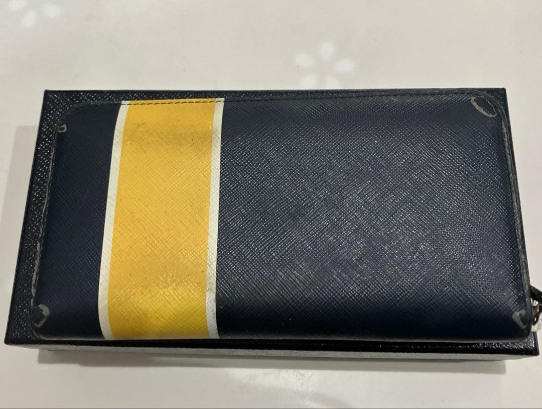PRADA プラダ ラウンドファスナー長財布 バイカラー