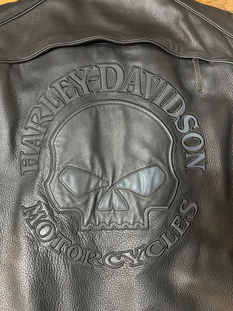 【希少　美品】ハーレーダビッドソン　ライダースジャケット　スカル