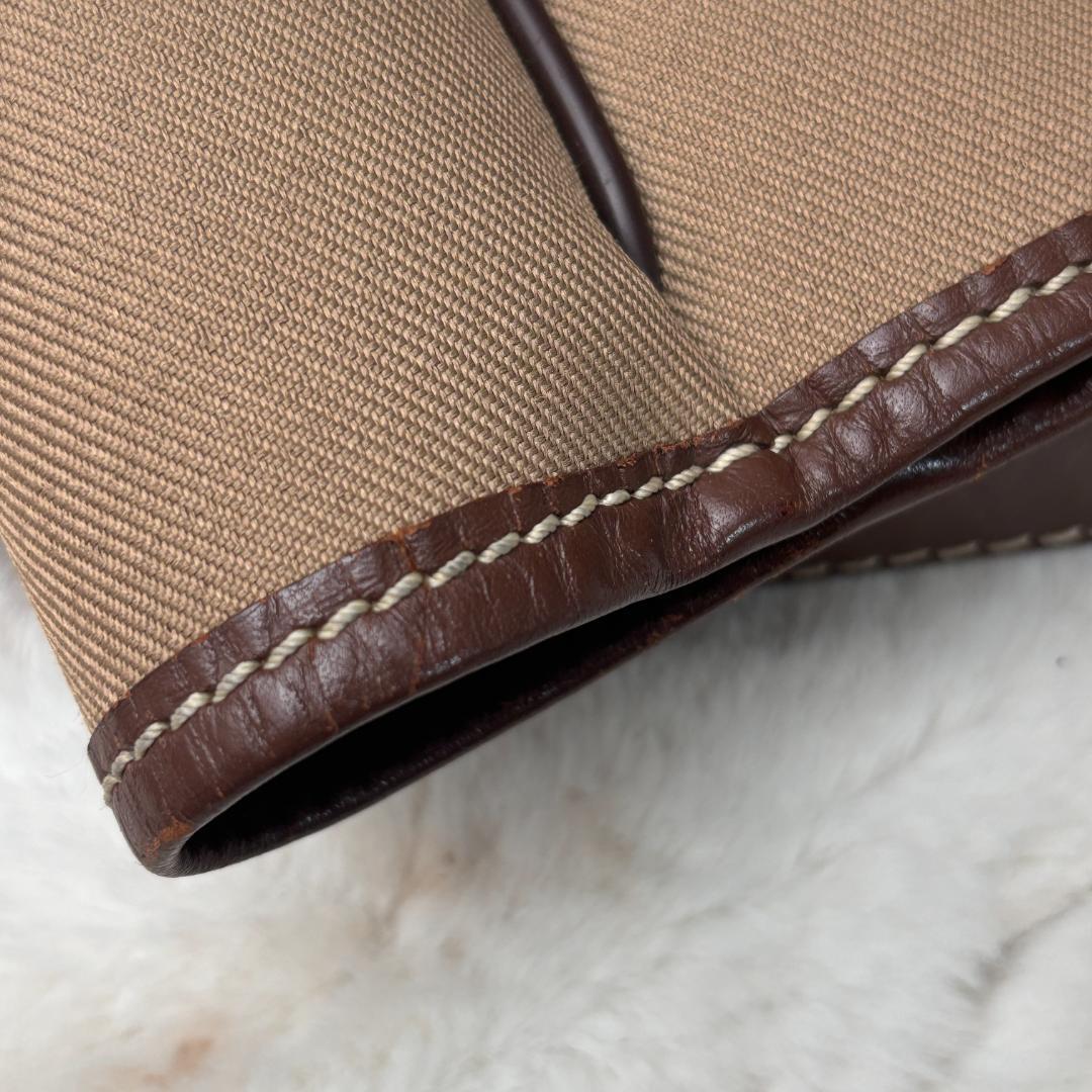 廃盤品　HUNTING WORLDサファリ キャンバス×レザートートバッグ