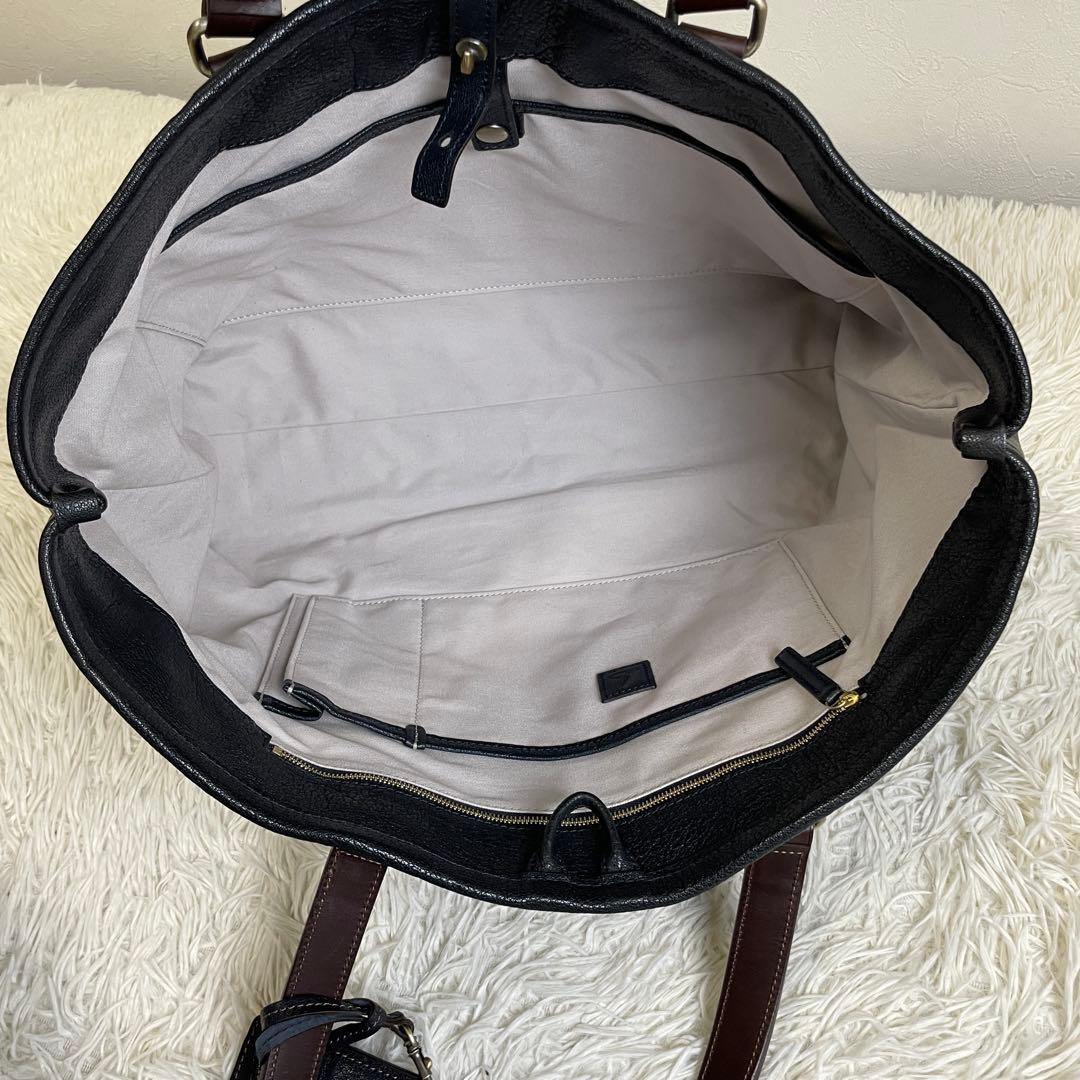 美品 土屋鞄 アルマス トートバッグ レザートート バッファロー A4