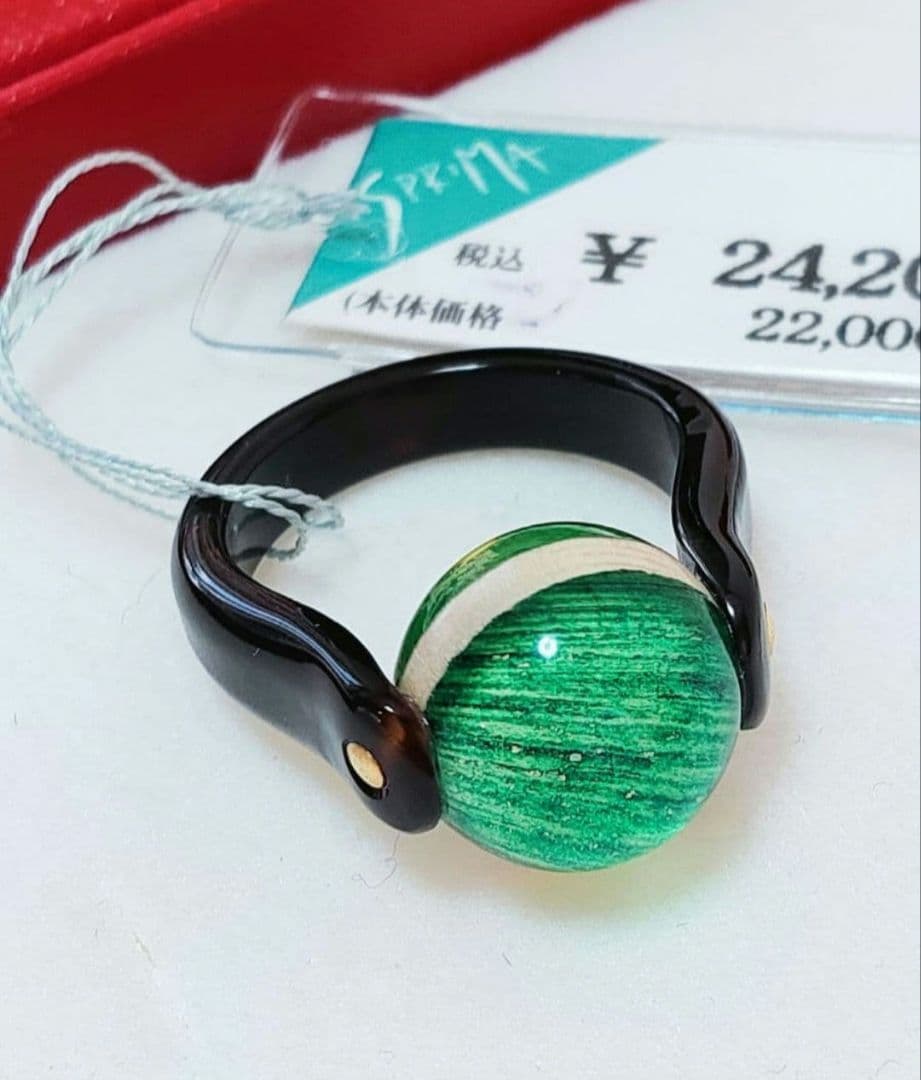 新入荷 天然アンバー 本鼈甲 リング