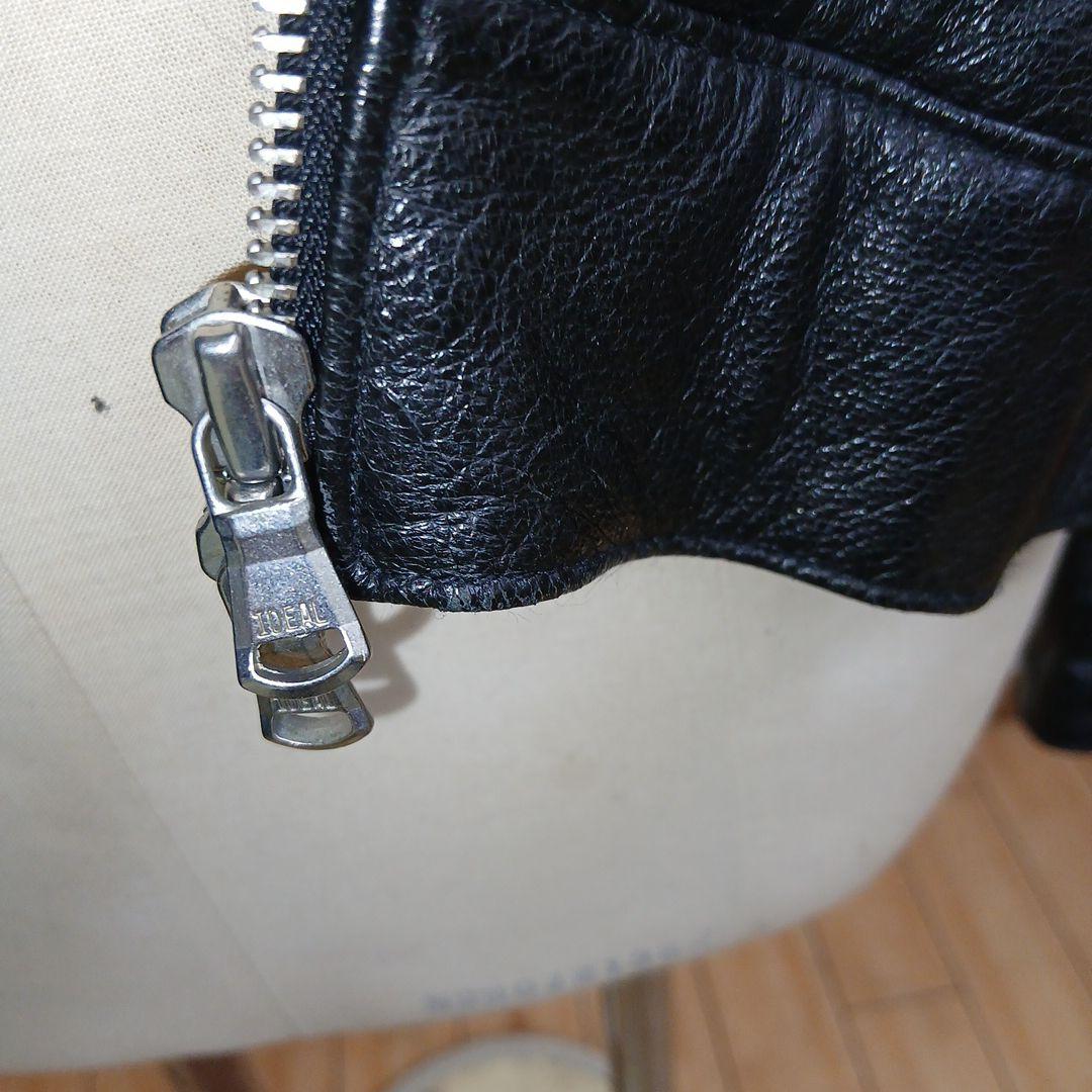 ジャックローズ襟付きシワ加工シングルライダース、サイズ4