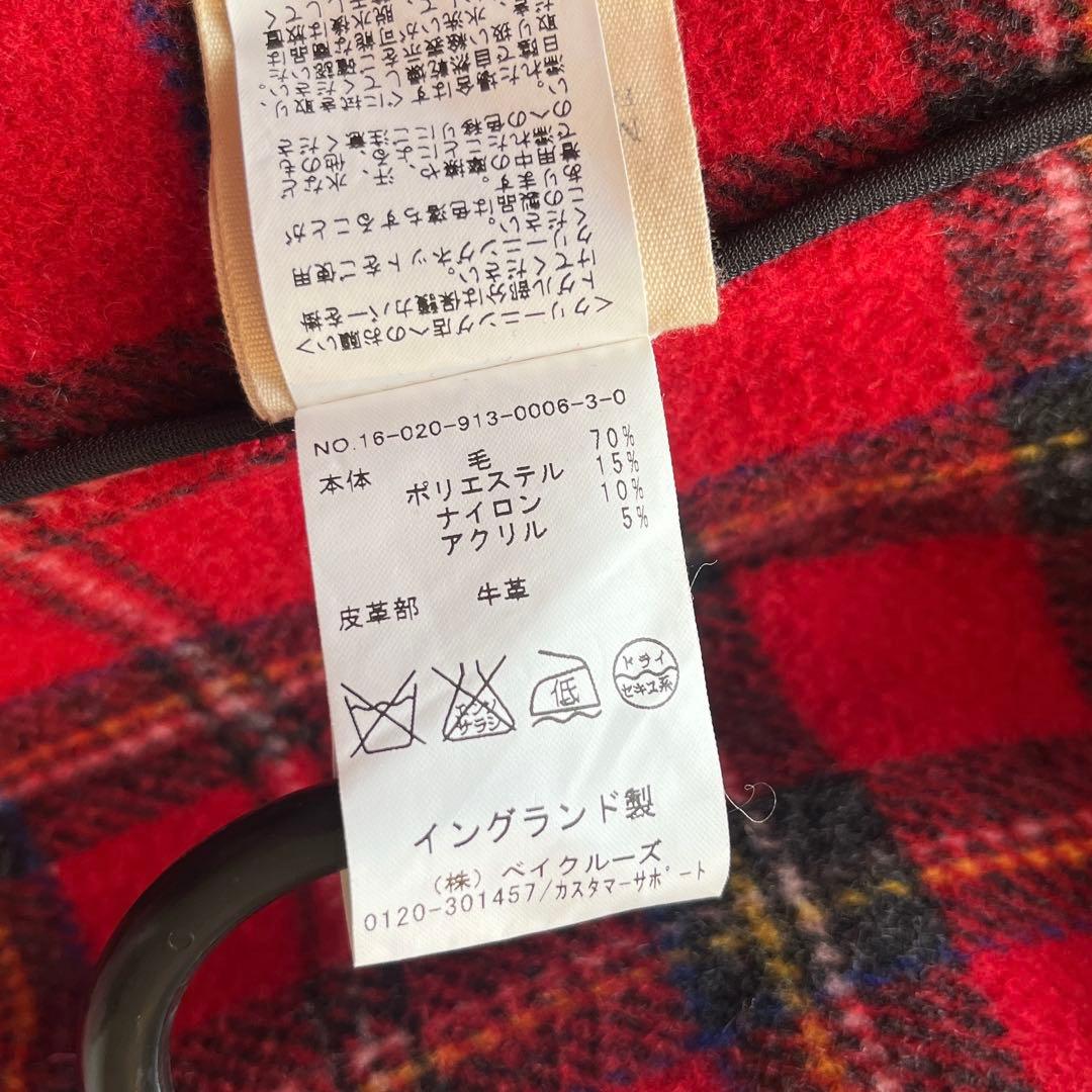極美品　ロンドントラディション ダッフルコート 赤　イギリス製　チェック