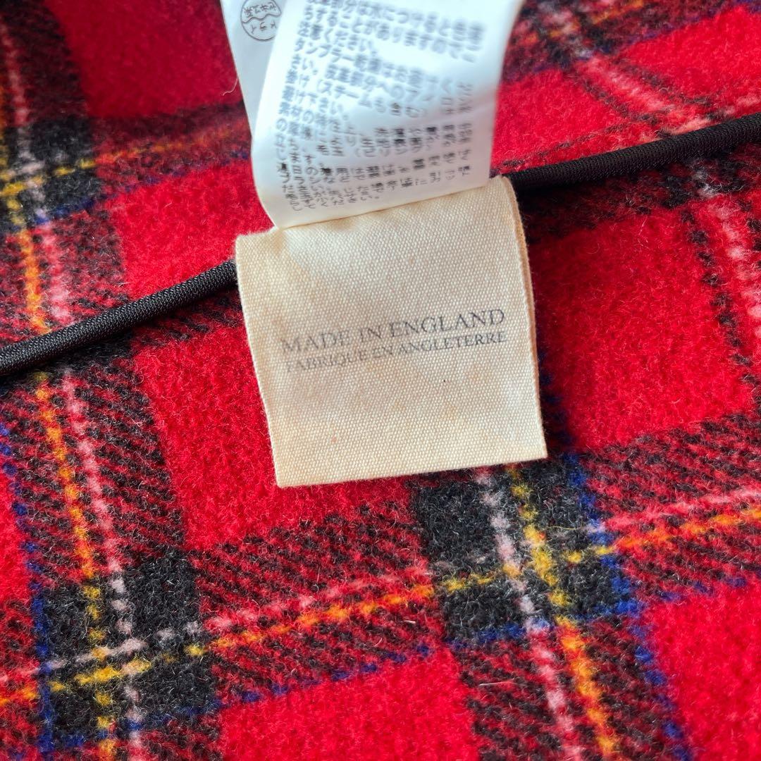 極美品　ロンドントラディション ダッフルコート 赤　イギリス製　チェック