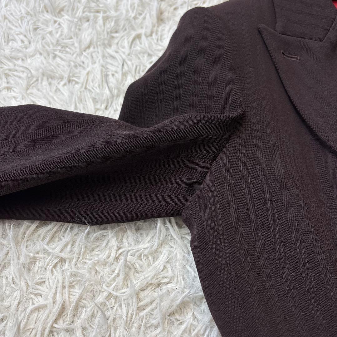 希少☆【PSポールスミス】ダークブラウン　ダブルパンツスーツ　総裏地　42 XL