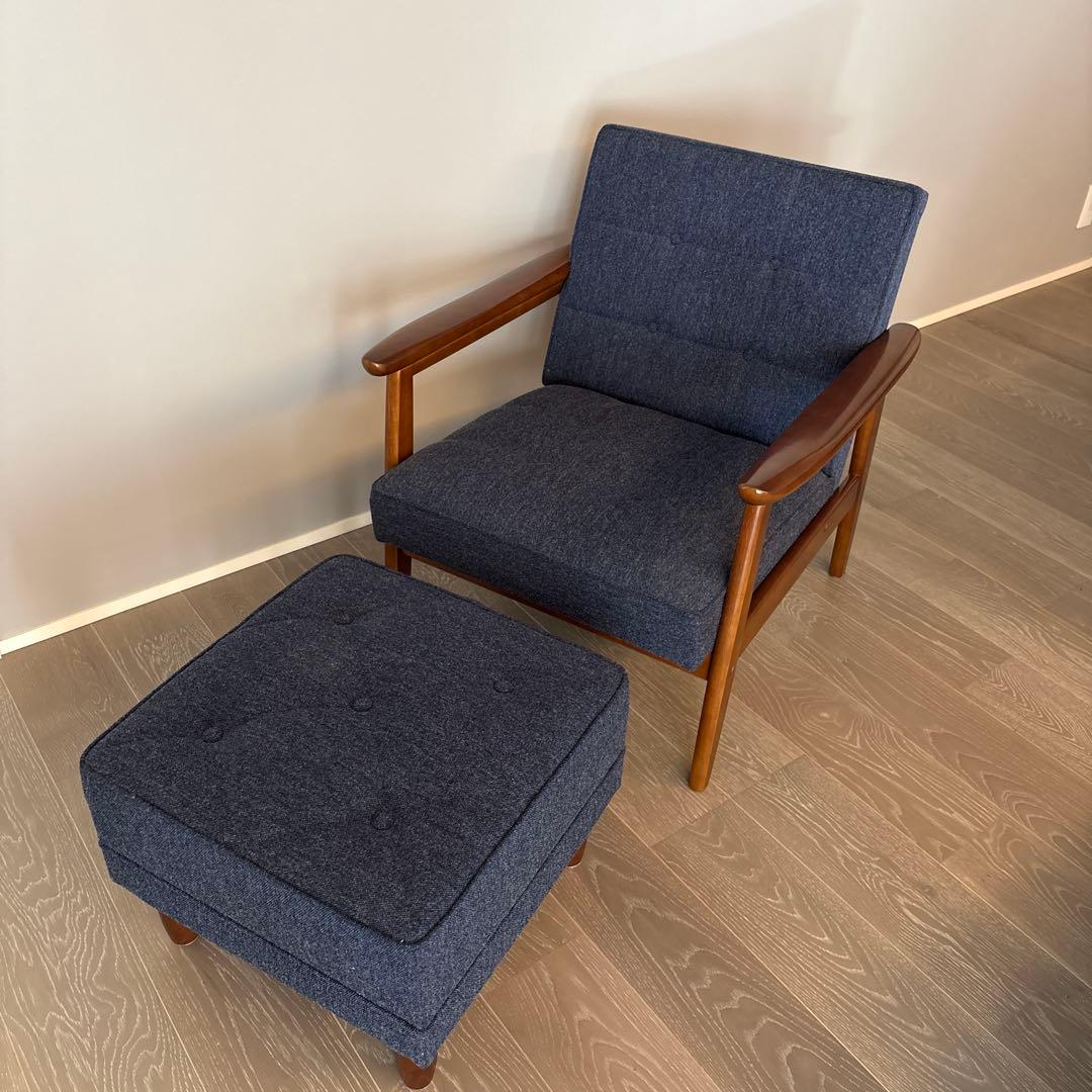 カリモク60 Kチェア1シーター タープブルー