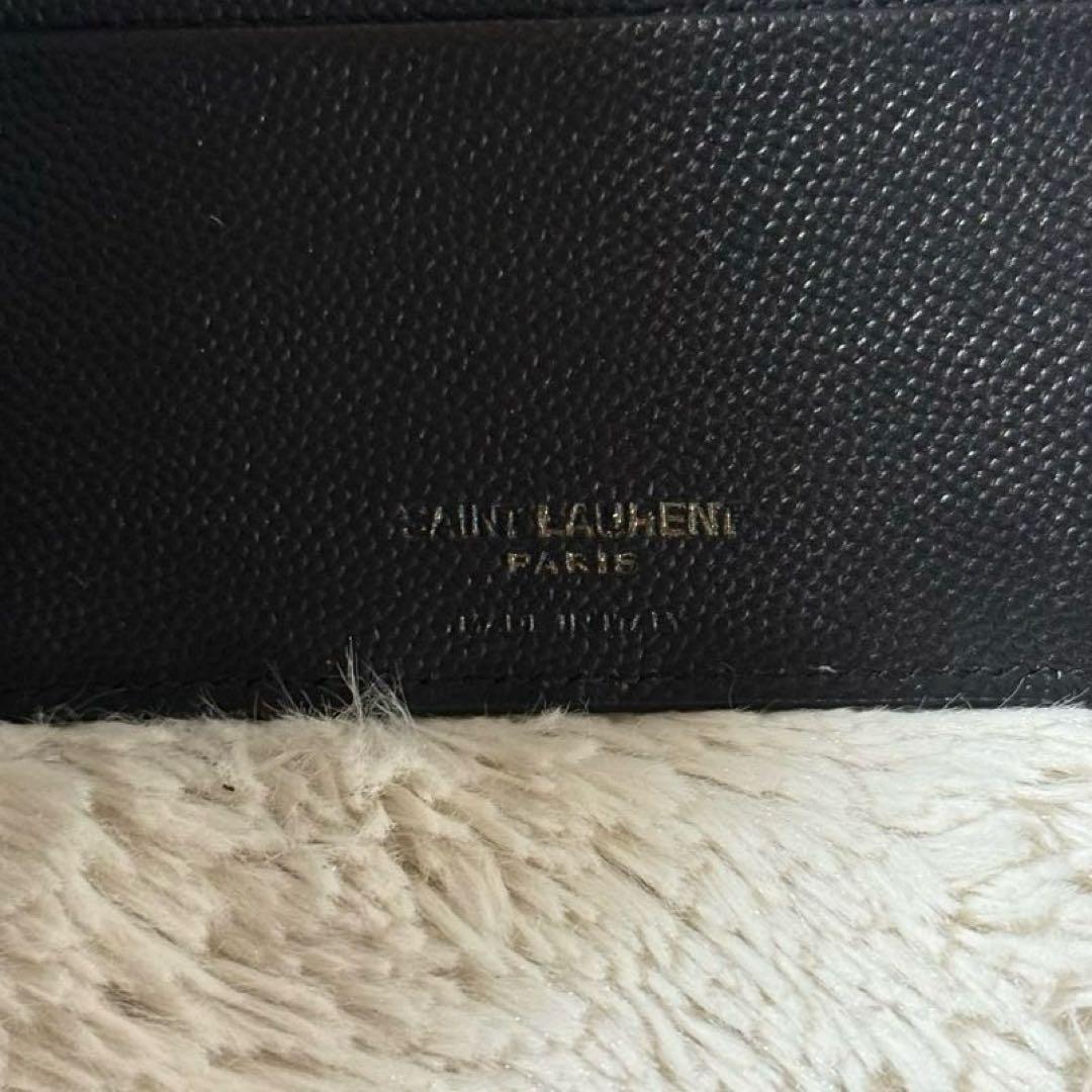 ⭐️新品未使用⭐️　サンローラン　マネークリップ　YSLカサンドラ　二つ折り　黒