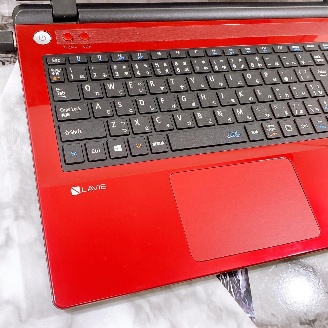 可愛い赤❤薄型ノートパソコン✨新品SSDで快適✨オフィス付き✨Windows11