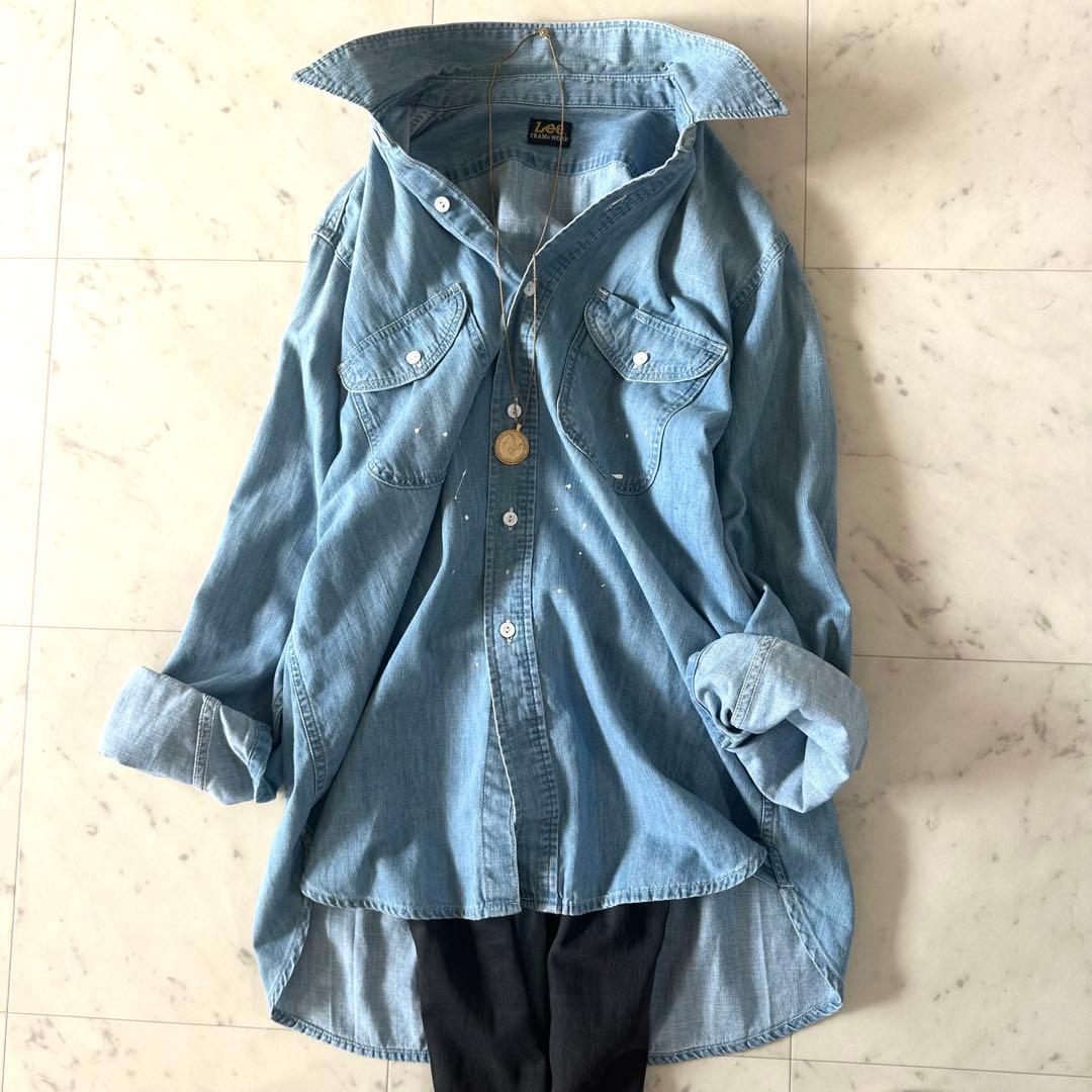 極美品♪ LEE別注 フレームワーク ヴィンテージ ライク デニムシャツ 近年