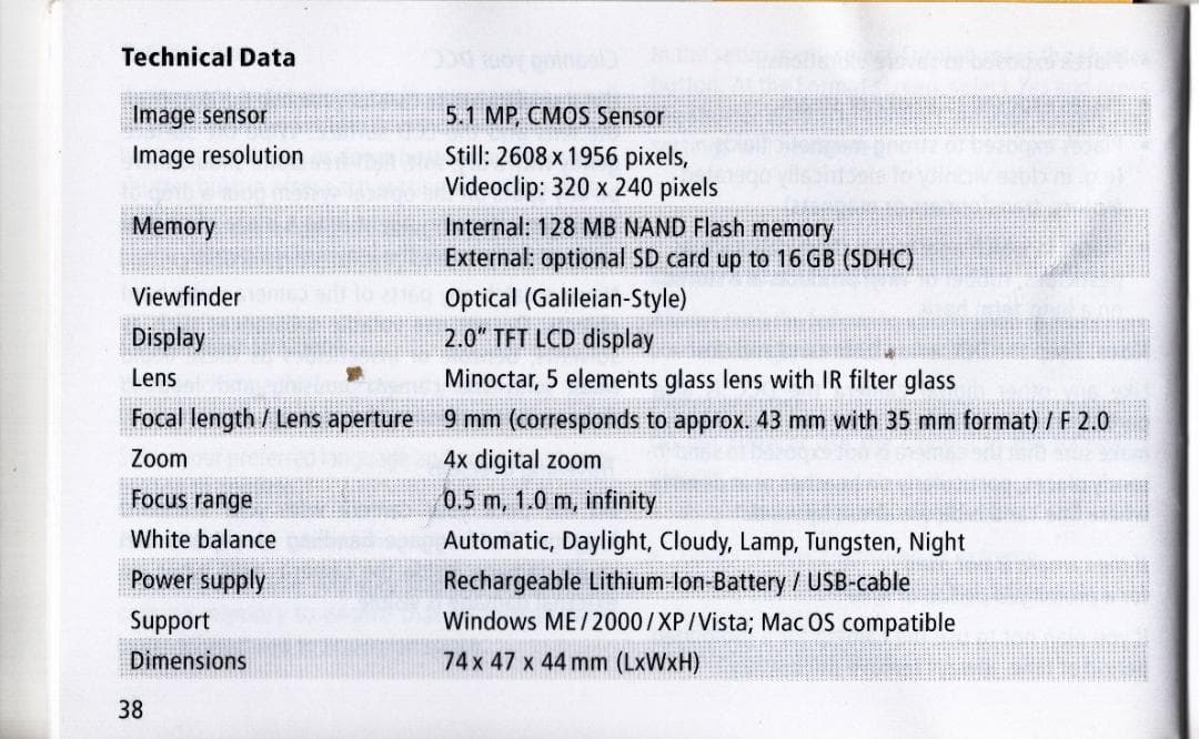 デジタルカメラ　MINOX DCC 5.1