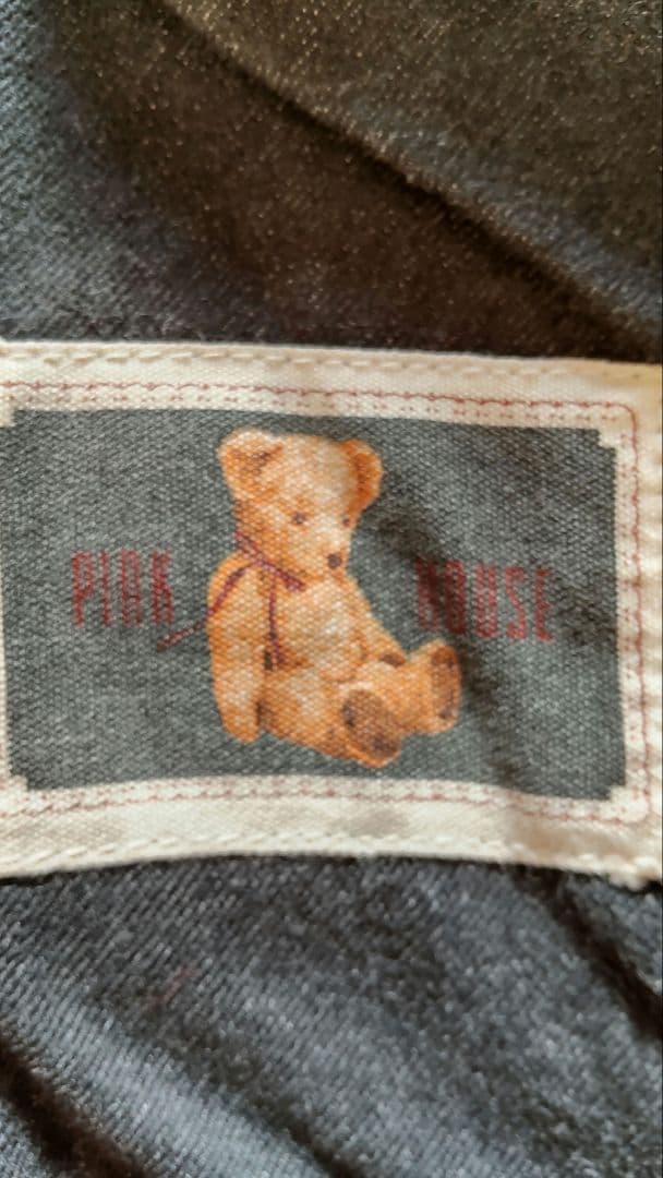 ピンクハウス クマさん 刺繍&ワッペン デニム パンツ レア pinkhouse