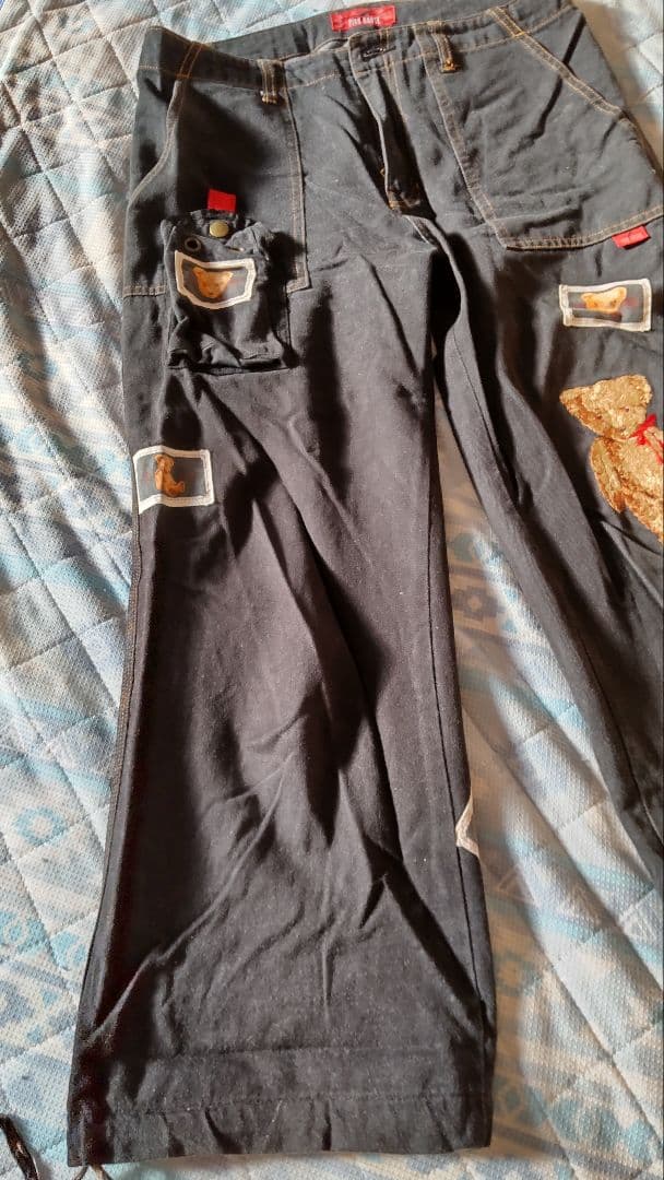 ピンクハウス クマさん 刺繍&ワッペン デニム パンツ レア pinkhouse