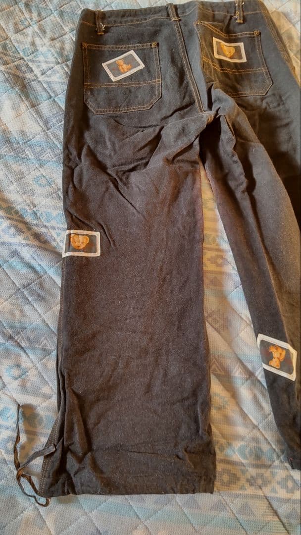 ピンクハウス クマさん 刺繍&ワッペン デニム パンツ レア pinkhouse