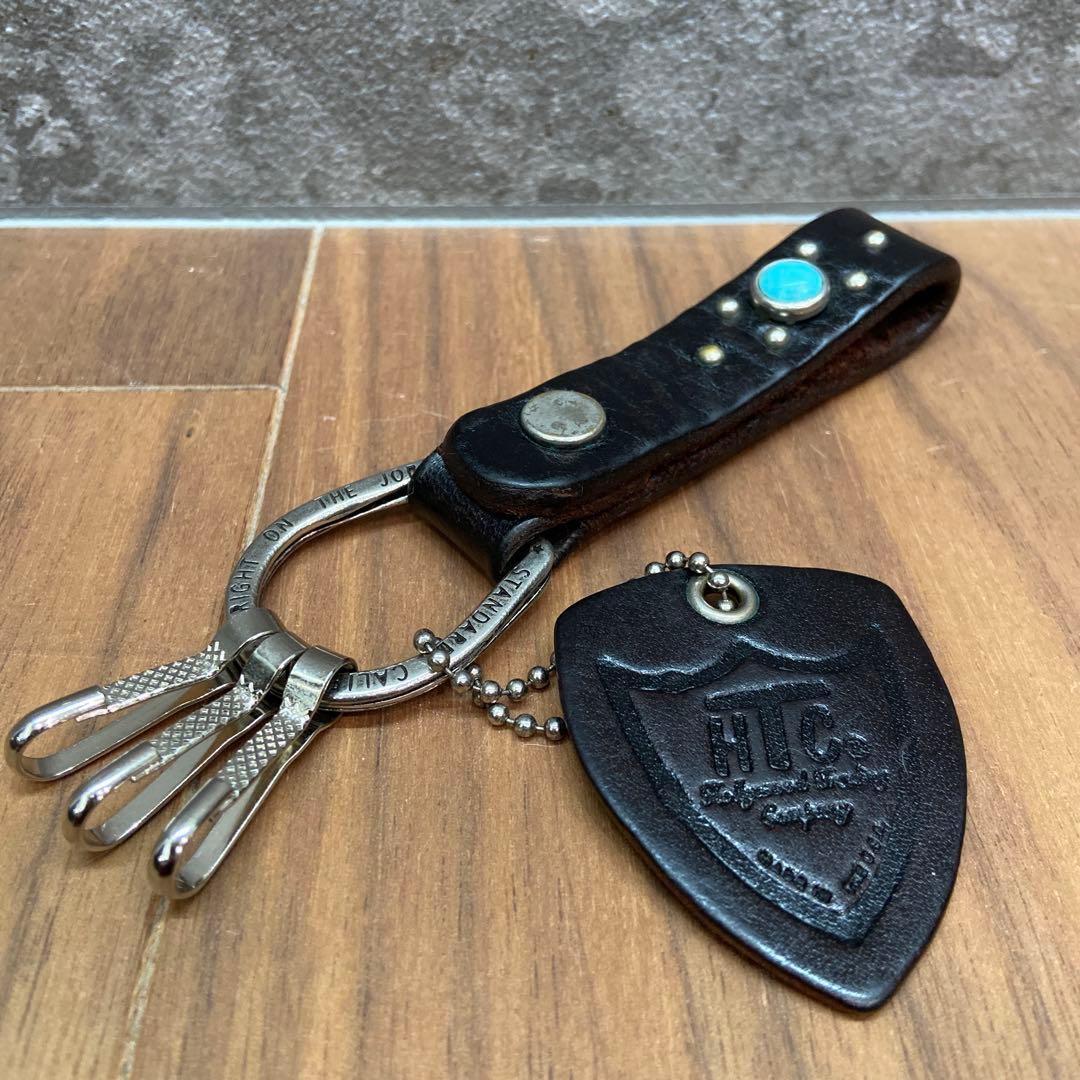HTC キーホルダー ターコイズ シルバースタッズ