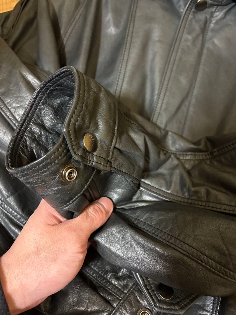 日本製 身幅61着丈64袖丈78 牛革レザー a2フライトジャケット ショート丈